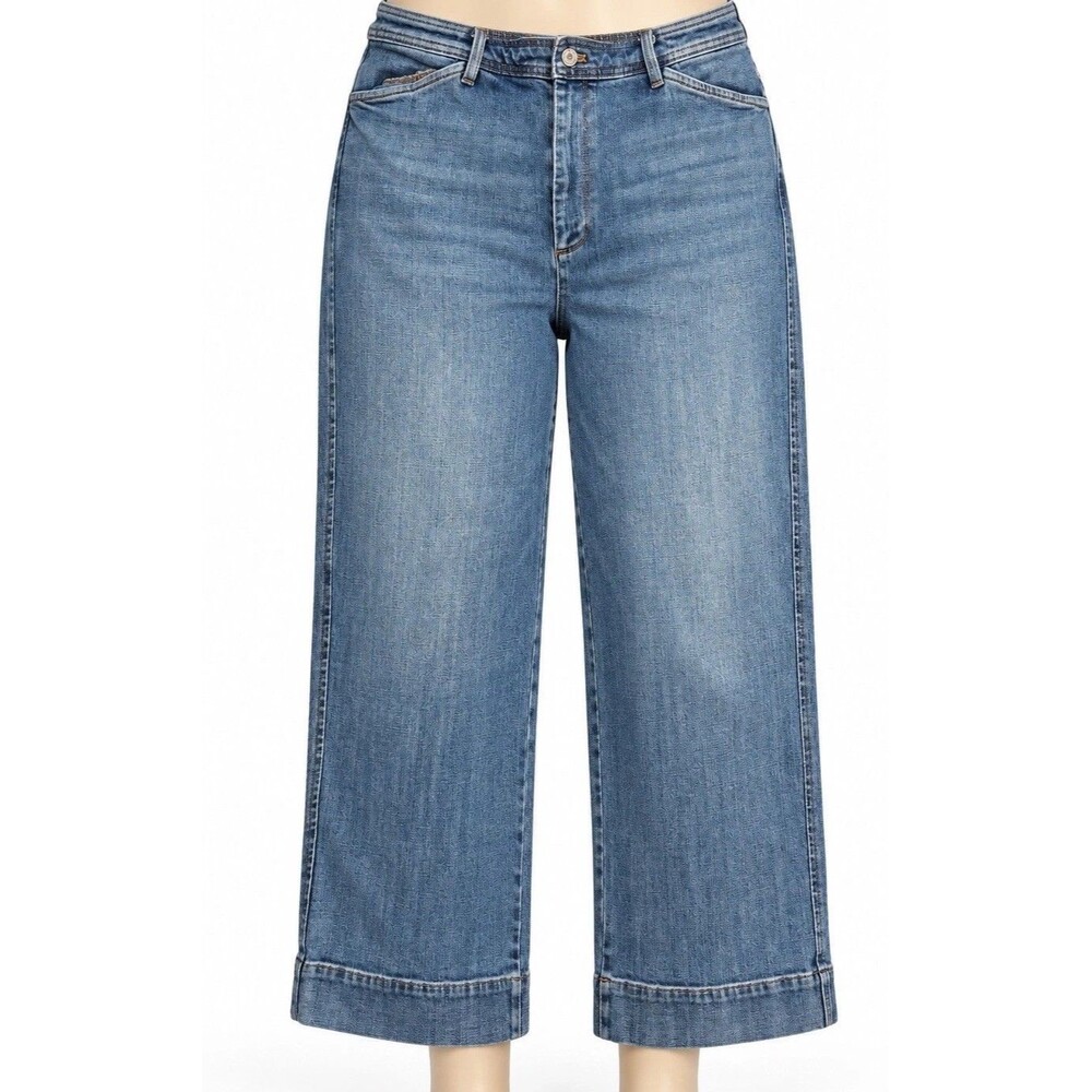 Talbots Women’s Size 4 Wide Leg Crop Jeans Medium Wash Denim